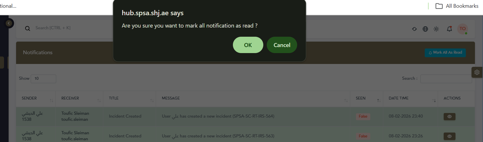 Mark All Notifications as Read