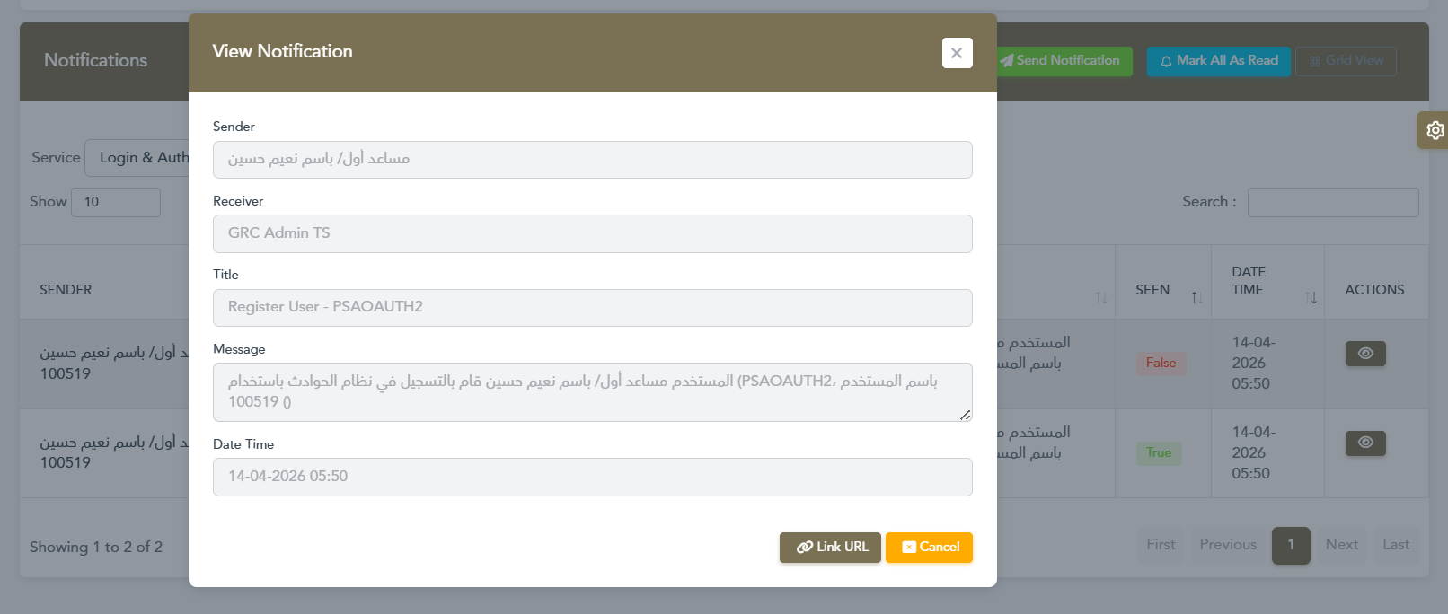 Role-Based Notification Targeting